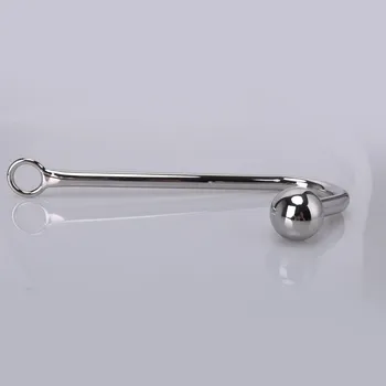 Stainless Steel Anal Hook with Anal Beads Hole Anal Hook Metal Butt Plug Anal Sex Toys Adult Product No Vibrator for men 5