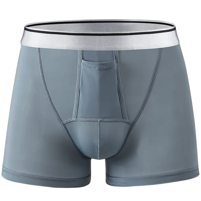 TOQUCL Transparent Sexy Man Underwear Men's Silk Ice Boxer Panties ...