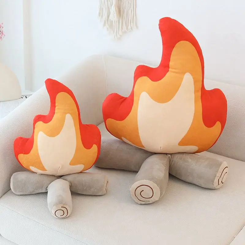 30cm/45cm Funny Simulation Bonfire Plush Toy Soft Stuffed Cartoon Fire Doll Living Room Floor Pillow Cushion Decor Gift plush toys