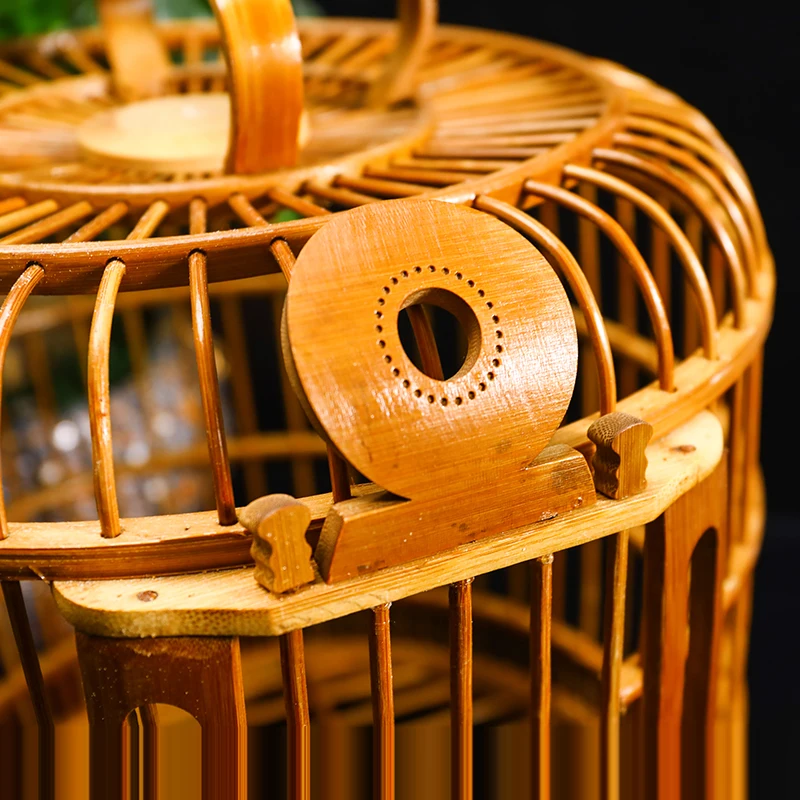

Thrush Bird Cage Bamboo Full Set of Accessories Boutique Handmade Bird Cage Octopus Bird Cage Bamboo Large Bird Cage bird house