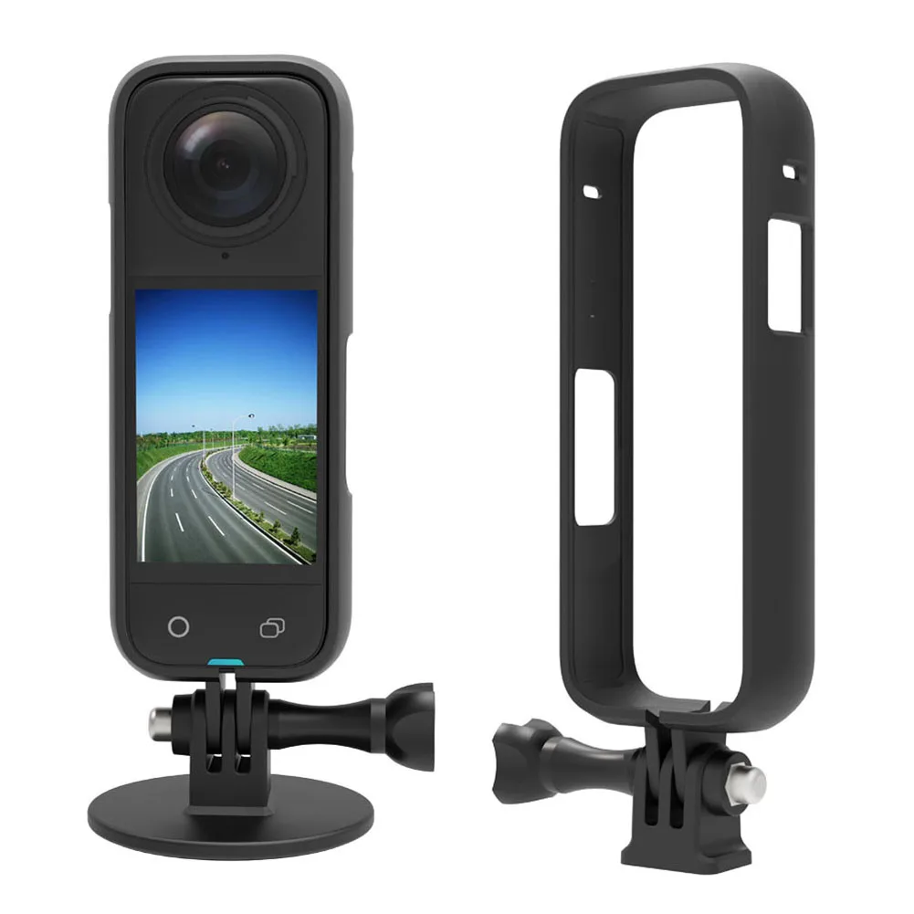 플라스틱 보호 프레임 테두리 케이스 어댑터 마운트, 낙하 방지 액션 카메라 프레임, Insta360 X4 용 충격 방지 내구성 하우징 케이지