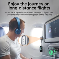 2 In 1 Bluetooth 5.4 Transmitter Receiver Stereo 3.5mm AUX Airplane Audio Wireless Adapter Mic for TV PC Headphone Car Aircraft - Image 4