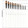 Acrylic Paint Brushes Set, 12pcs Professional Artist Paintbrushes for Acrylic Watercolor Oil Painting, Face Body Nail Art, Craft 2