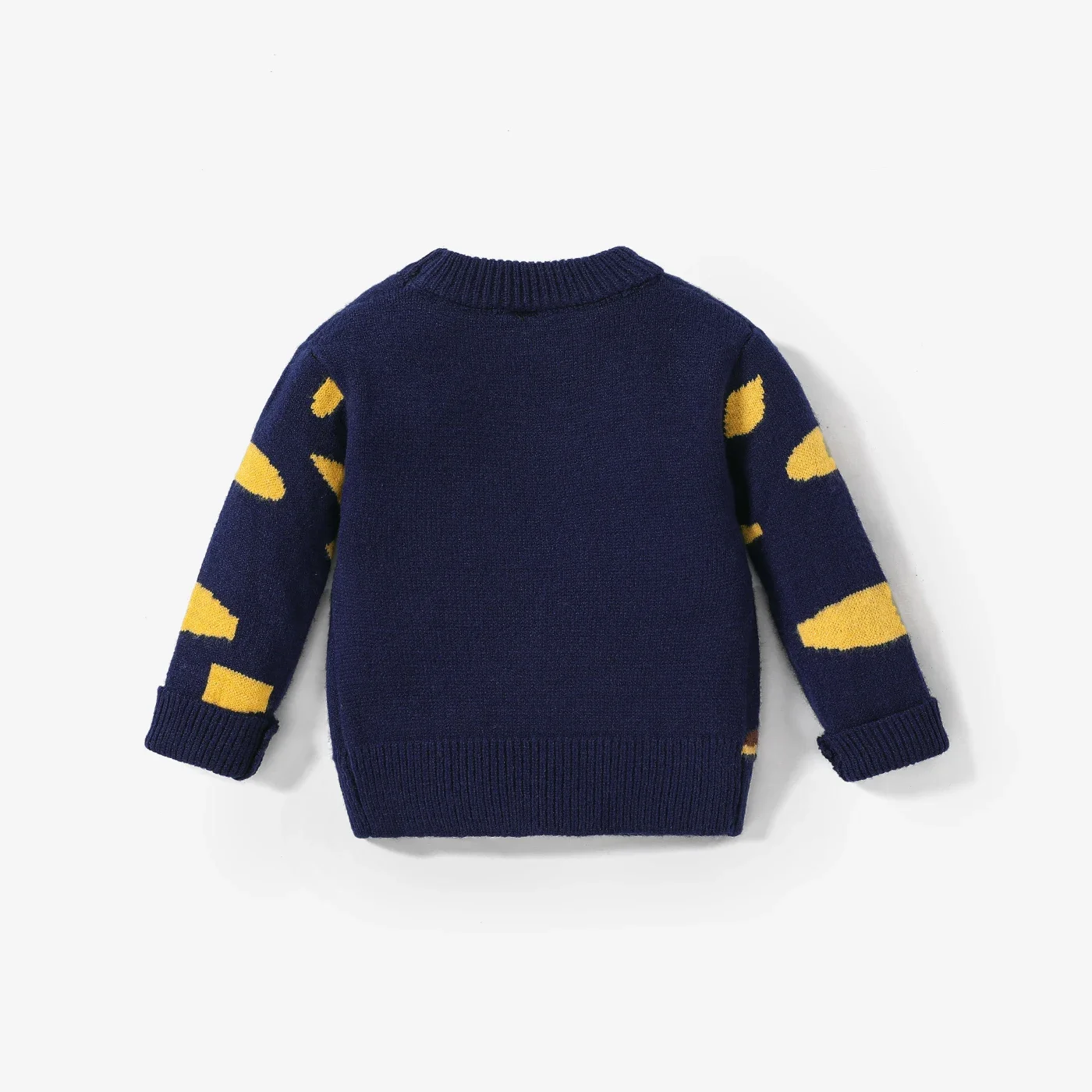 Knit Sweater PatPat Baby Boy Giraffe Embroidery Long-sleeve Soft Comfortable for Outings Daily Wear Basic Style