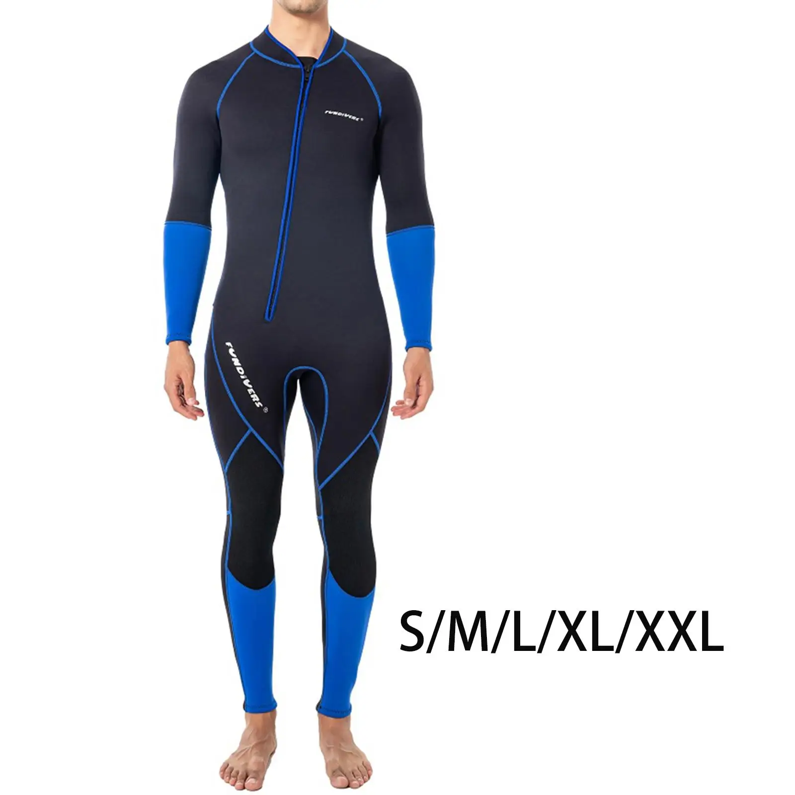 

Неопреновый гидрокостюм 3 мм для мужчин, теплый, с передней молнией, для дайвинга, Сноркелинга, каякинга, водных видов спорта
