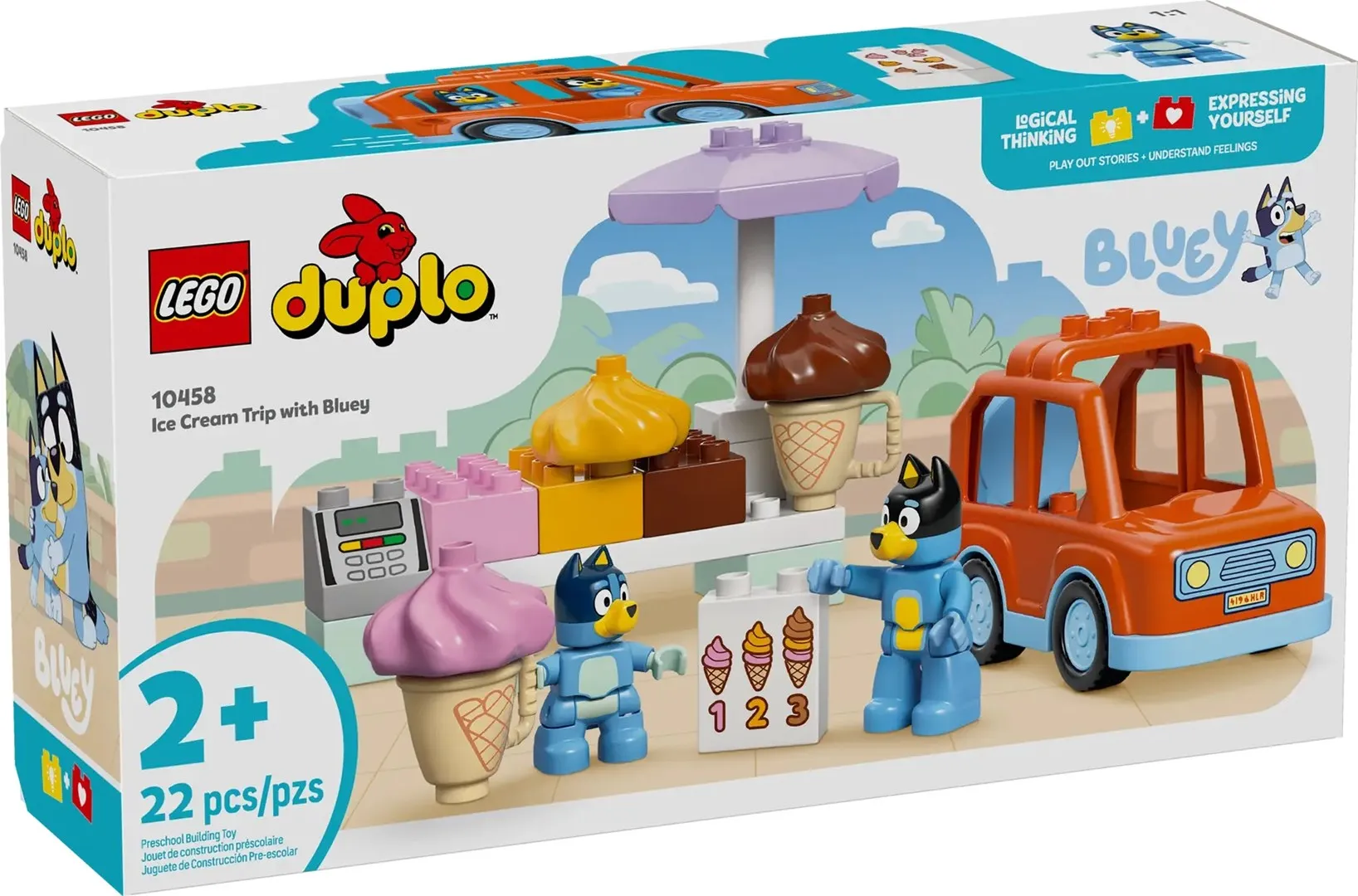 LEGO DUPLO Bluey 10458 Wyprawa po lody z Blue z Polski za $22.26 / ~82zł LEGO DUPLO Bluey 10458 Wyprawa po lody z Blue z Polski za $22.26 / ~82zł
