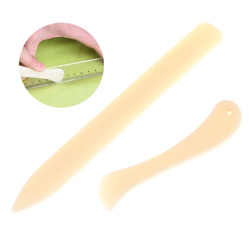 Bone Folder Tools 2Pcs Folder Paper Creaser Tool Plastic Bone Scoring Folding Creasing Scrapbooking DIY Handmade Bookbinding Cards Tool