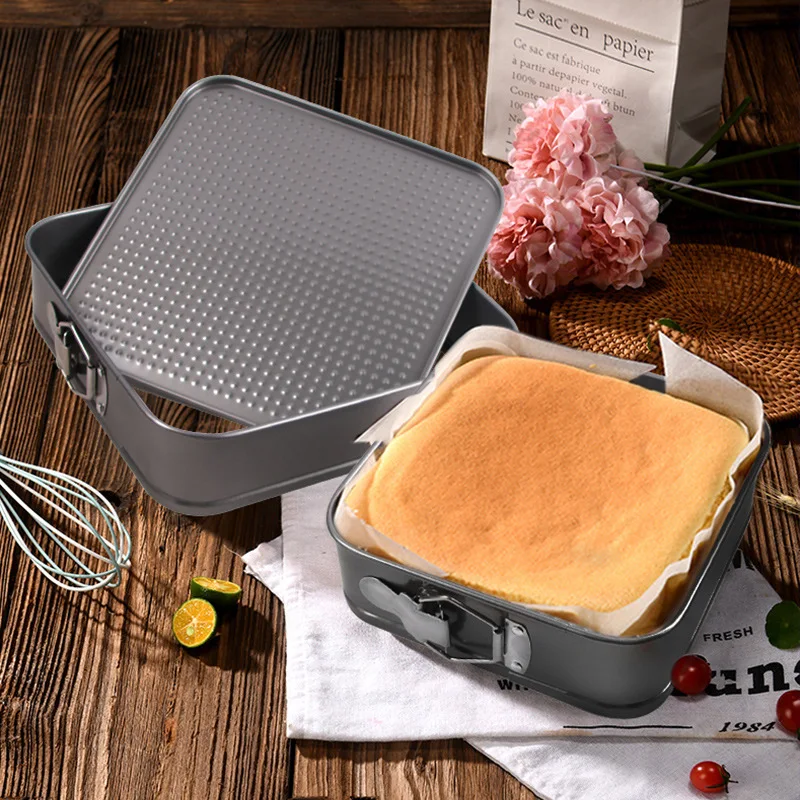 12 26cm Square Shape Cake Tins Mold Non Stick Baking Bake Trays Pan