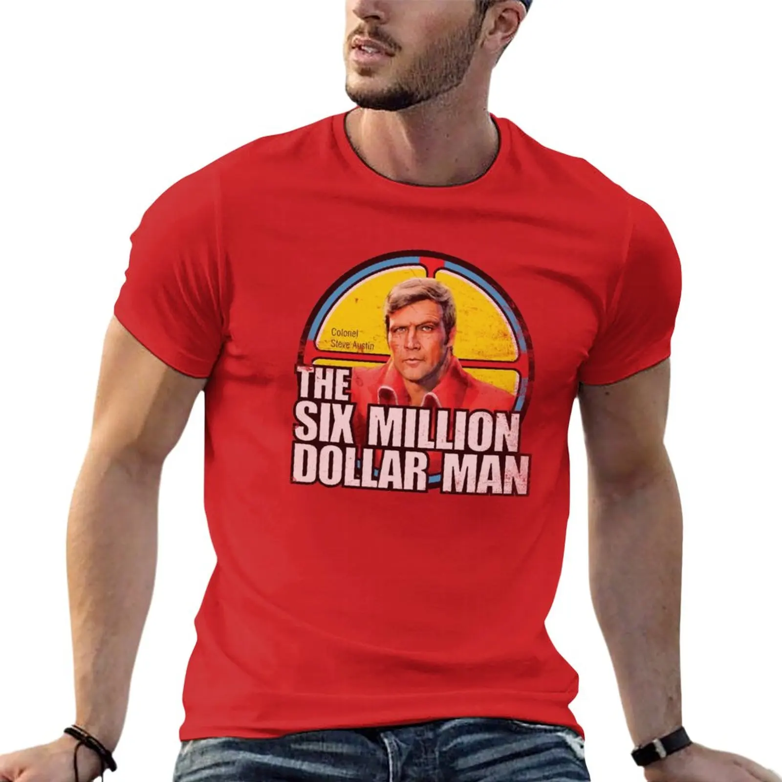 

New Vintage Retro Six Million Dollar Man T-Shirt Aesthetic clothing sports fan t-shirts fruit of the loom mens t shirts
