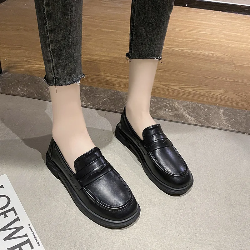 

Mary Jane Shoes JK Commuter Uniform Loafers Women Lolita Shoes School College Gothic Mocassins Leather Flats