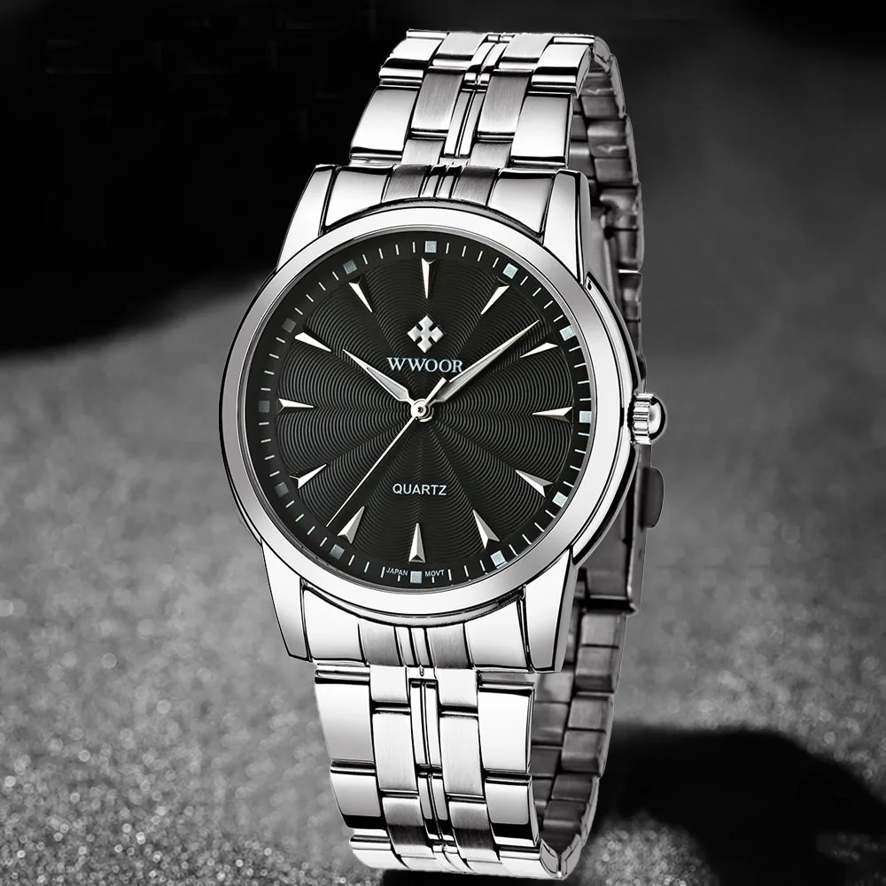 Relogio Masculino WWOOR Simple Fashion Watch Men Luxury Business Men's Watch Male Clock Date Waterproof Casual Quartz Wristwatch