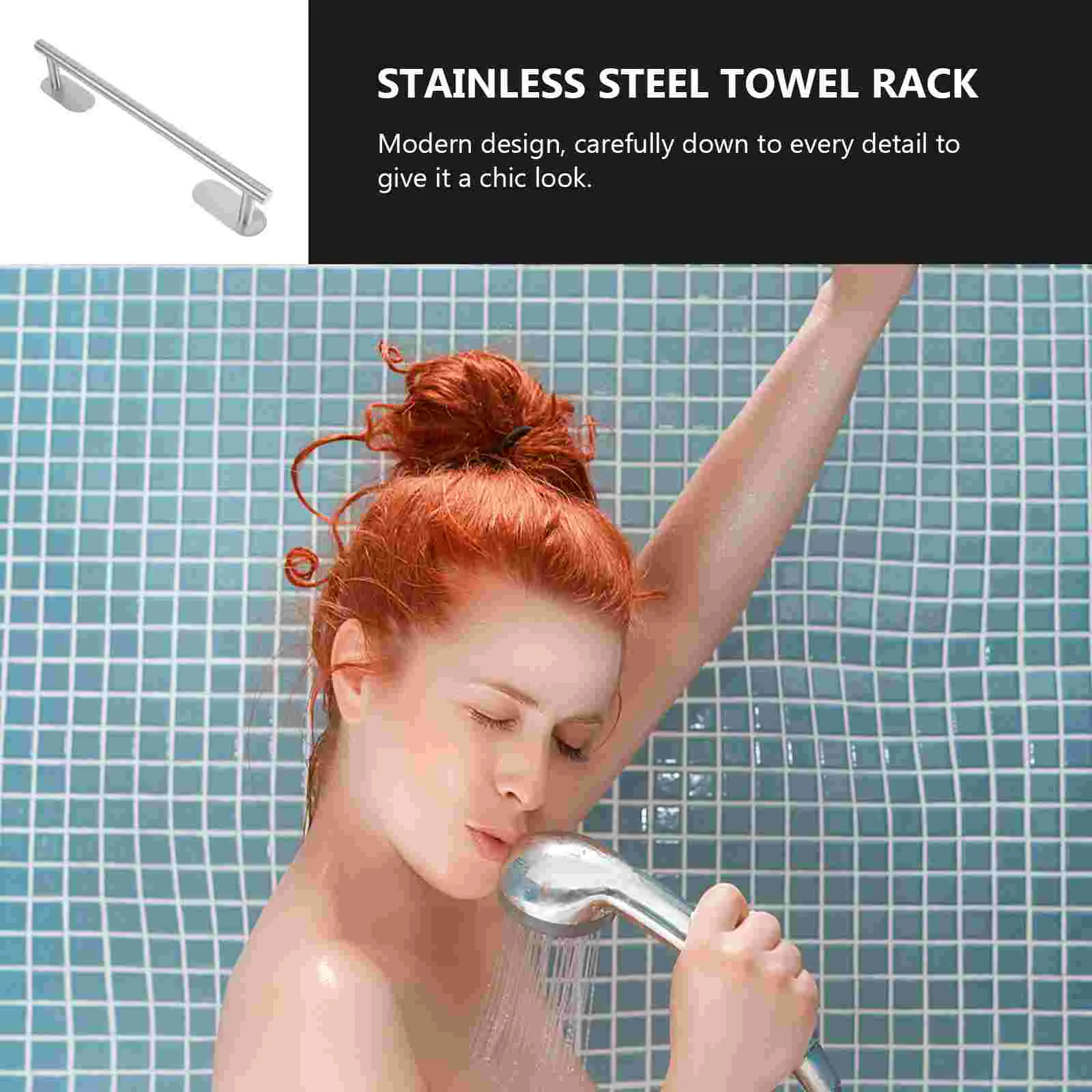 

Stainless Steel Towel Mounted Clothes Hanger Bar Holder Counter Organizer Individual