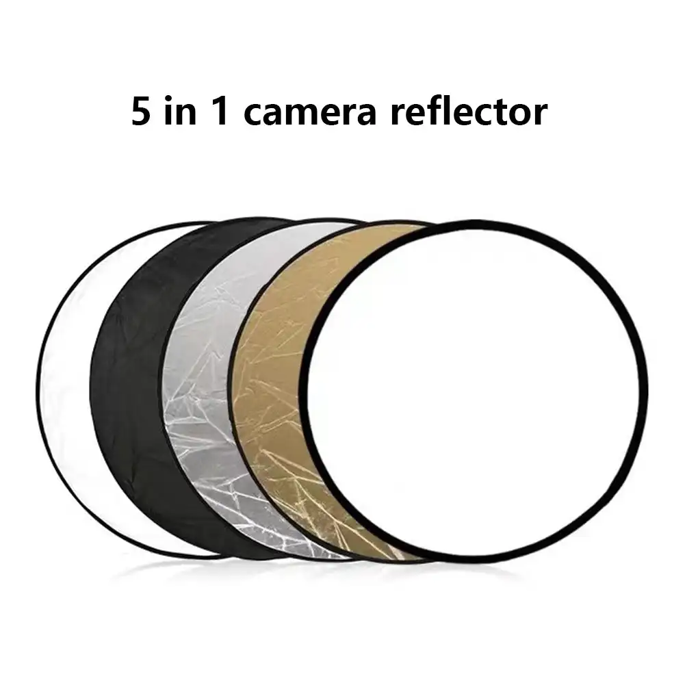 5in1 2in1 Reflector 30CM 60CM 80CM 110CM Silver White Gold Portable Collapsible Soft Light Round Photography for Studio photography reflector