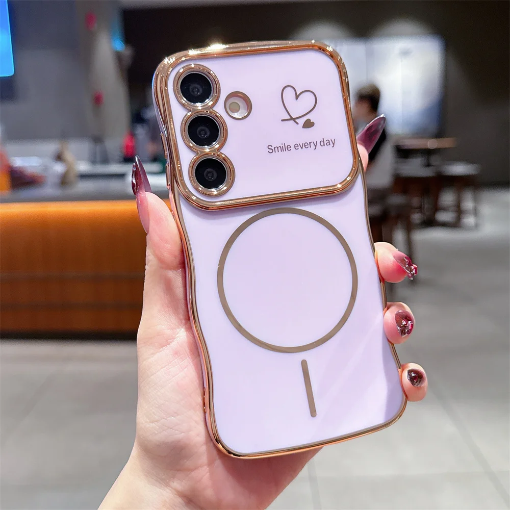 Magnetic Love Heart Shockproof Phone Case with Soft Cover