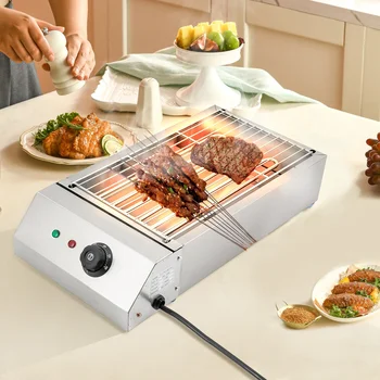 Heat Control Portable Electric Barbecue Grill – Compact Indoor/Outdoor Cooking Solution 1