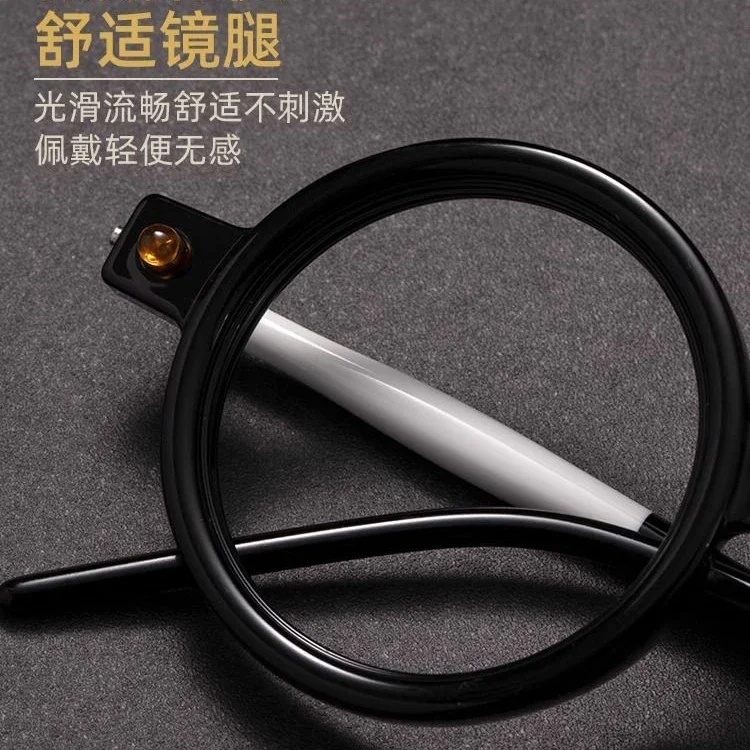 Coarse Framed Reading Glasses For Men And Women Big Framework Artistic Retro Large Round Frame Anti Blue Light Glasses 4