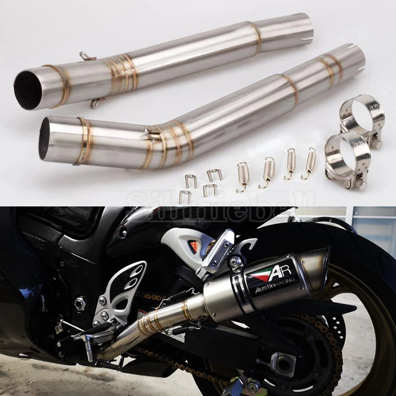 

Motorcycle GSXR1300 Exhaust slip on Middle Link Pipe Escape mid Connect Tube For Suzuki Hayabusa GSX1300R GSX 1300R 2008-2017
