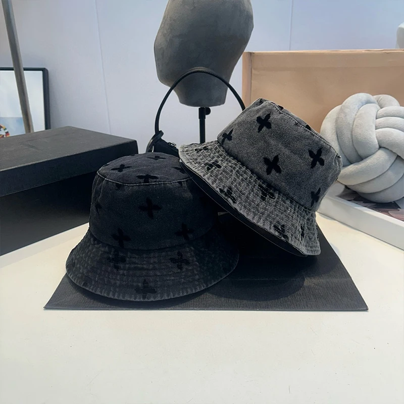 

Black Fashion Bucket Hat Spring Summer Sun Shading Baseball Cap Men's Women's Leisure Fisherman's Hat Fashion Panama Hat YF0550