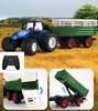 1/24  Remote Control Tractor Trailer 2.4G RC Tractor Simulated Engineering Construction Truck Model Toys Farming Machine 3