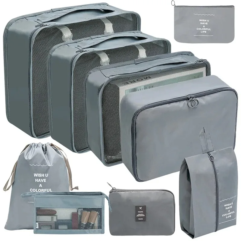 Travel Set Shoe Underwear Storage Bag Foldable Washing Portable Cosmetic Digital Box Bundle Organizer Toiletries Clothes Reusabl