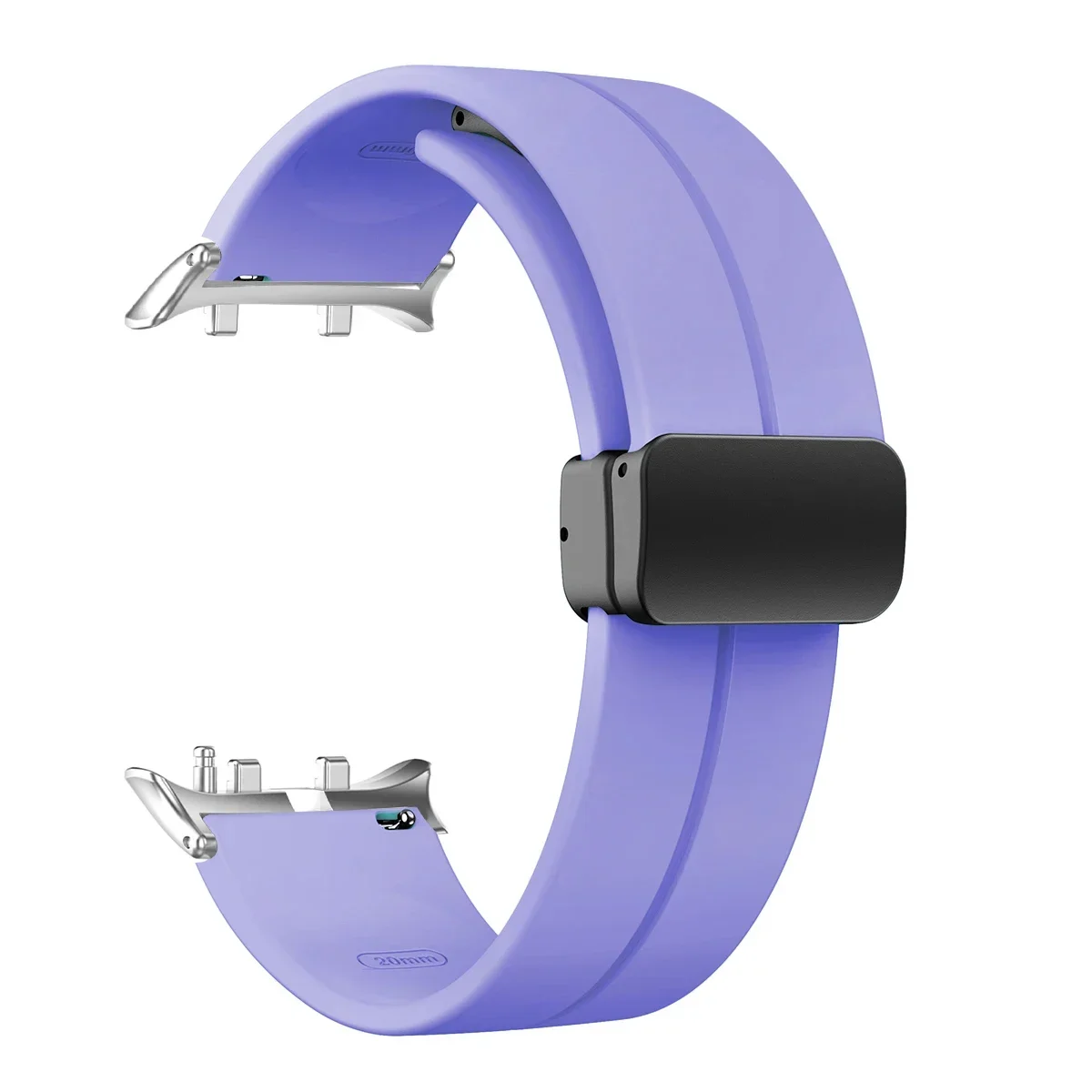 Silicone Sports Band with Magnetic D Buckle and PC Hollow Case - Universal Fit Bracelet