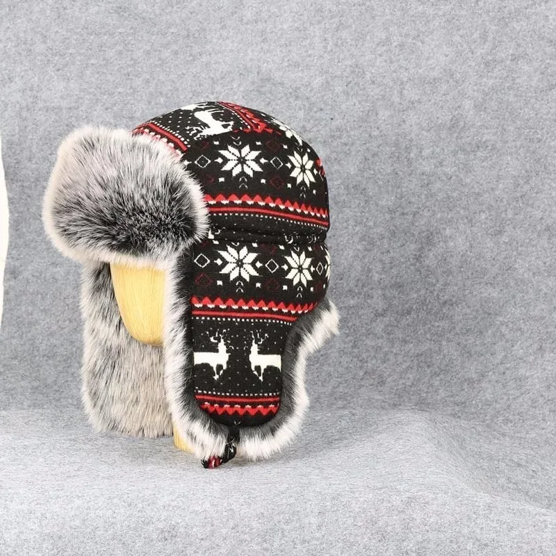 Winter Children Lei Feng Hat Youth Earmuffs Outdoor Skiing Trekking Hunting Riding Cotton-padded Men Women Snow Parenting Cap