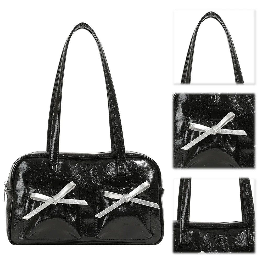 

Женская сумка-хобо из ПУ кожи, с бантом