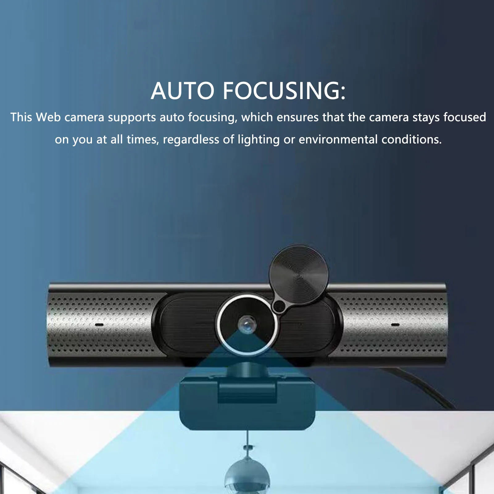 Web Cam USB Webcam 2K 30fps Auto Focusing HiFi Speaker Noise Reduction ...