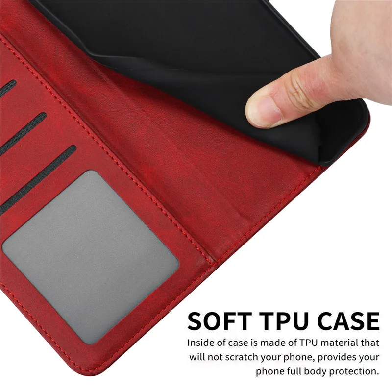 Magnetic Leather Flip Wallet Case Cover