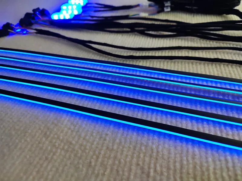 Luz Ambiente LED De Puerta Interior 64 Colores Para BMW E46, F30, G30, Etc. - 12V, Universal, Con Garantía