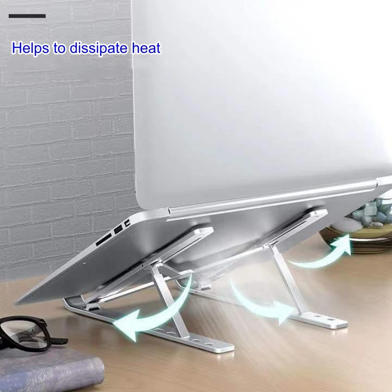 Laptop Stand Adjustable Aluminum Alloy Desktop Holder Foldable Portable Bracket for Macbook Air Pro Notebook Tablet Pad Cooling