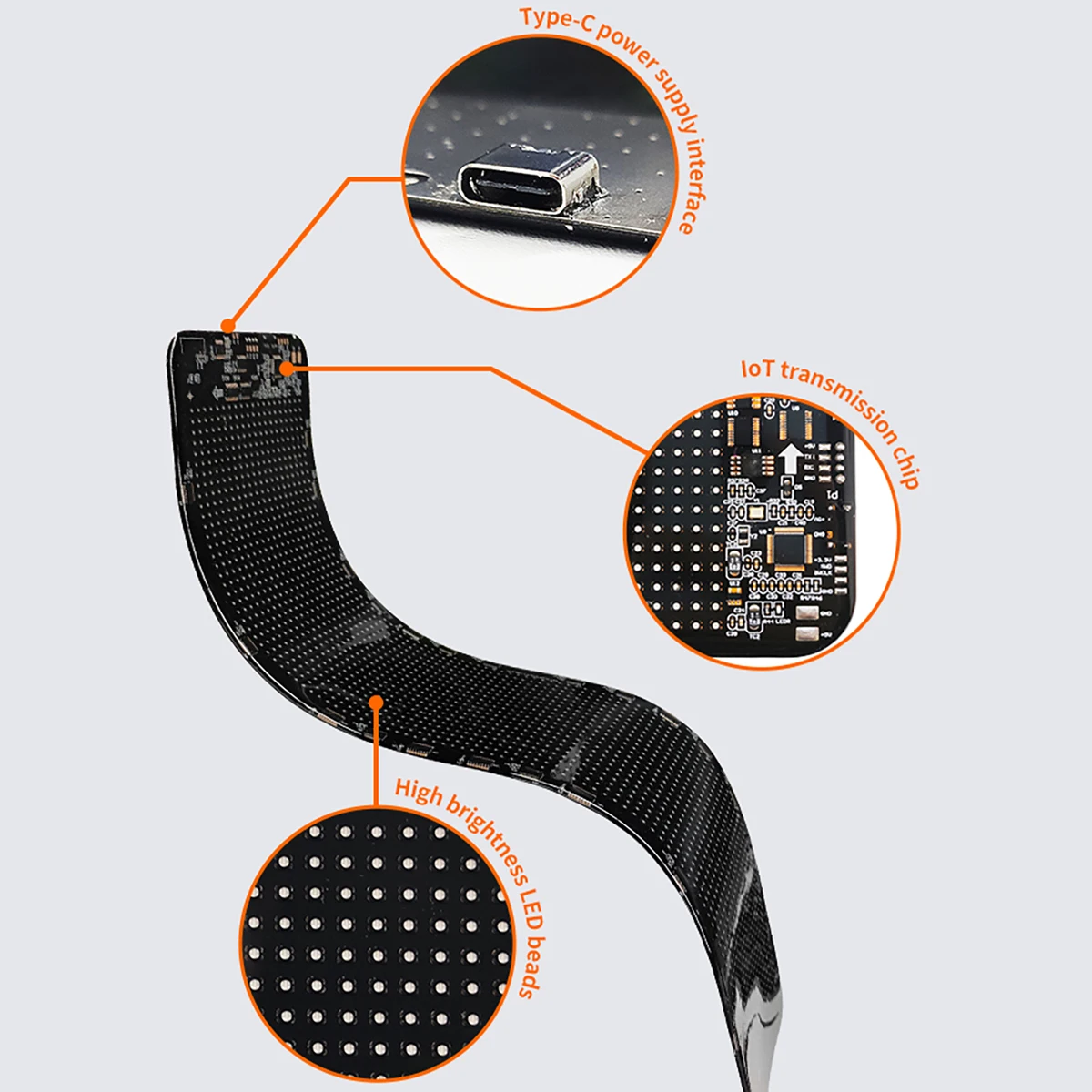 Car Flexible Smart LED Display Matrix Pixel Panel Demon Eyes DIY Programmable Pattern Remote / APP Control Car Truck