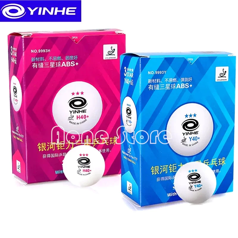 YINHE 3Star Y40+ H40+ Table Tennis Balls (3 Star, New Material 3Star Seamed ABS Balls) Plastic
