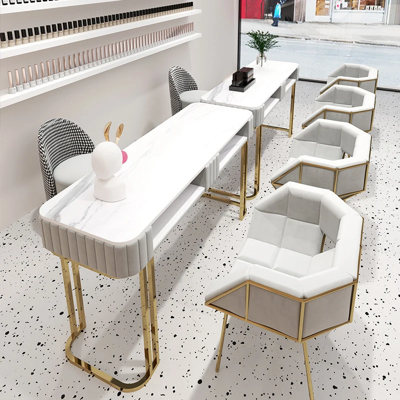 Beauty Nail Desk Table Traditional Nail Technician Table And Chairs