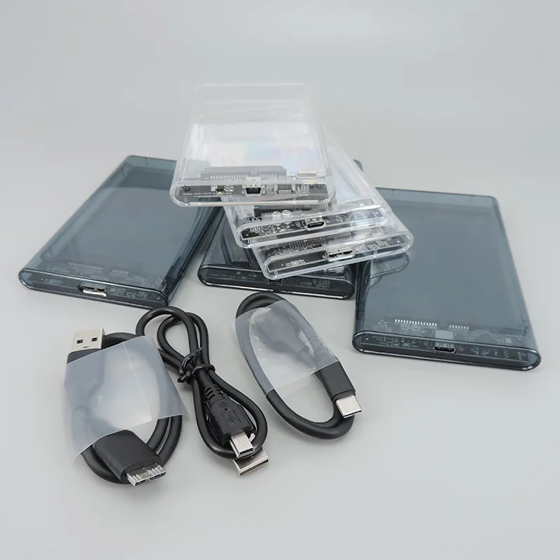 External hd case 2.5 SATA to USB 3.0 5Gbps Transparent Portable External hard drive 2.5 hdd Enclosure For PC Disk SSD Box q1 hdd enclosure hard disk case external hard drive housing