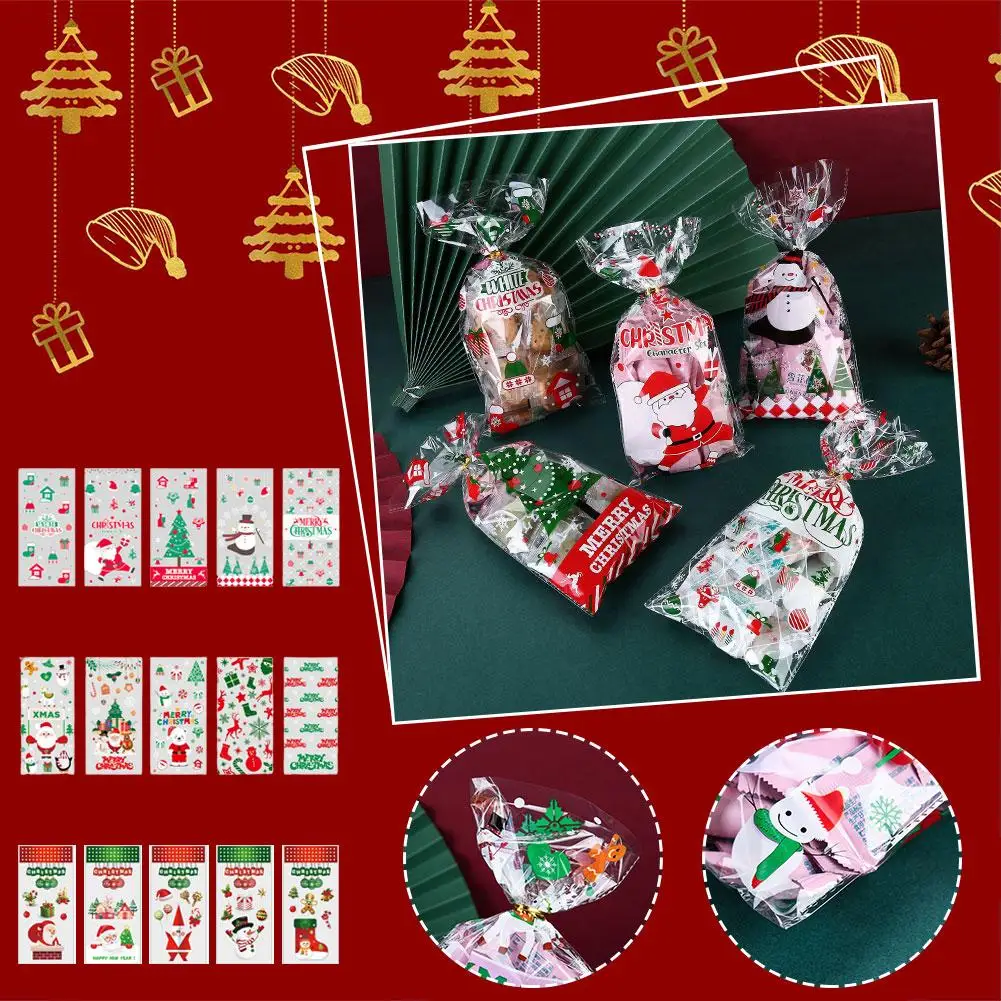 

Christmas Gift Packaging Bag New Year Merry Christmas Santa Claus Stickers For Windows Scrapbooking Snowboard Decor Packagi A5G2