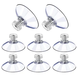 Set of 5 Clear Round Suction Cups with Screw Nut for Secure Adhesion, Various Sizes (5pcs)