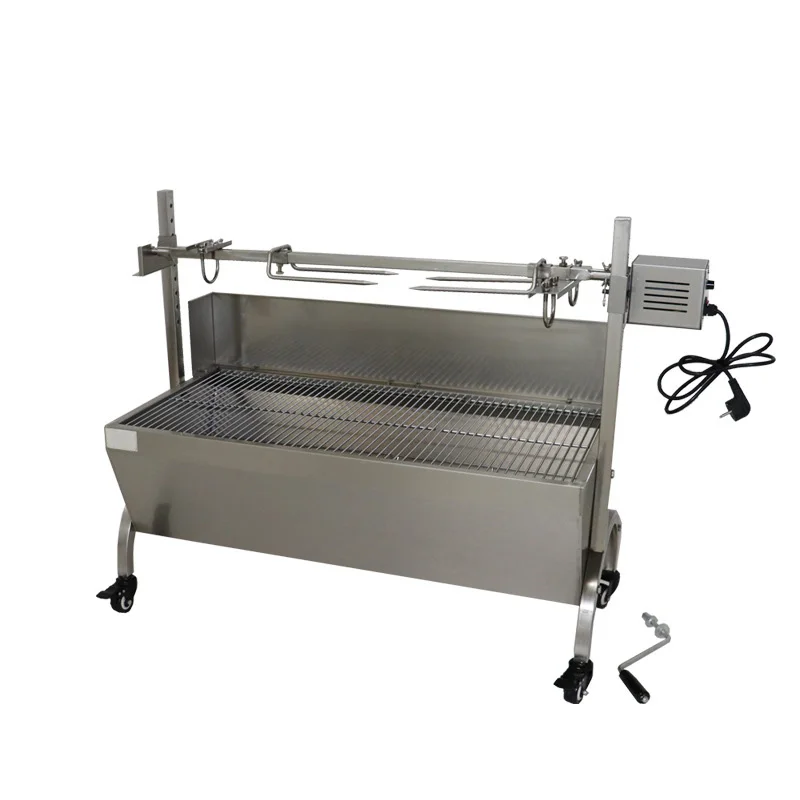 Electric 110V 220V BBQ Grill Roaster Stainless Steel Whole Lamb Hog Pork Roasting Machine Outdoor Commercial 4