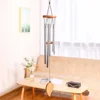 Silver 6 Tube Wind Chime Chapel Bells Wind Chimes Door Wall Hanging Ornament Home Garden Outdoor Decor Wind Chimes USEFUL 4