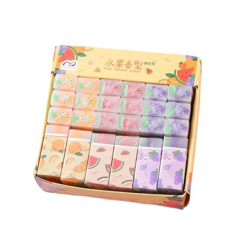 Eraser 5Pcs Fruit jelly scent cute creative cartoon less crumbs student school supplies stationery gifts sassafras pencil eraser,eraser pen,retractable eraser,kneadable eraser,eraser refillable pen,biscuit eraser,plasticine eraser