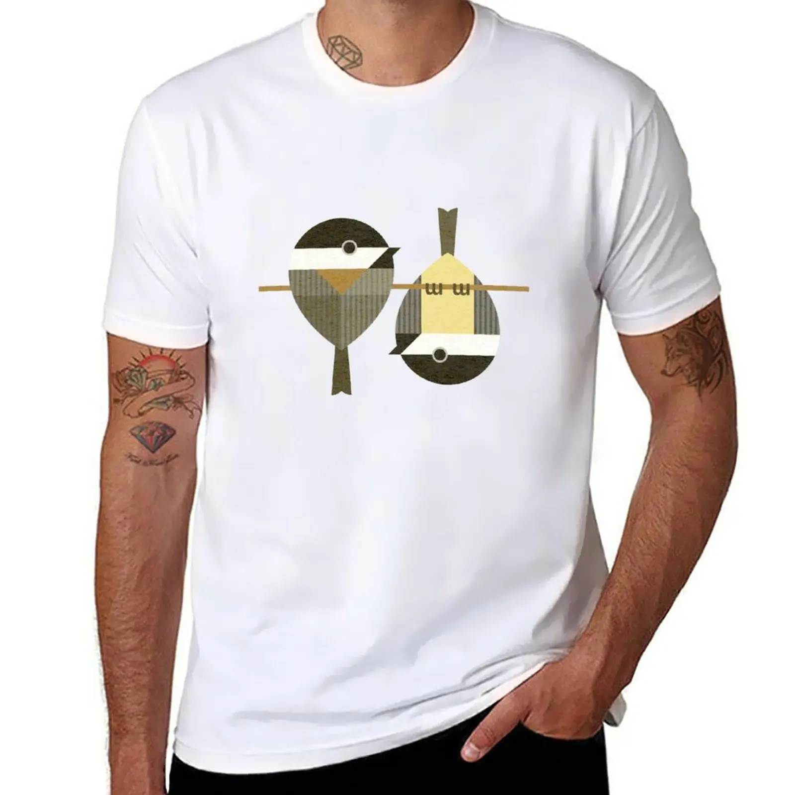

Chickadees T-Shirt boys whites Short sleeve tee funnys korean fashion men clothings