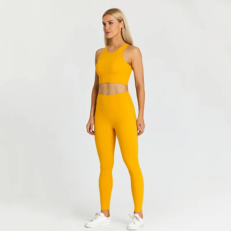 2 Piece Yoga Set Top Leggings, Workout Clothes Women 2