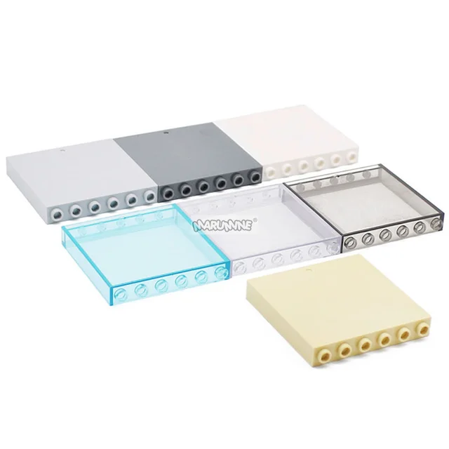 Marumine MOC Bricks 20PCS 1x6x5 Window Glass Houses Wall Element 59349 Compatible Building Blocks Panel Assembles Particles Toys 3