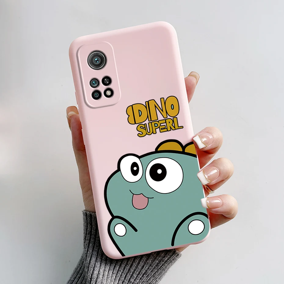 Stylish Painted Silicone Soft Protector Case for Xiaomi 10T Series - Back Cover