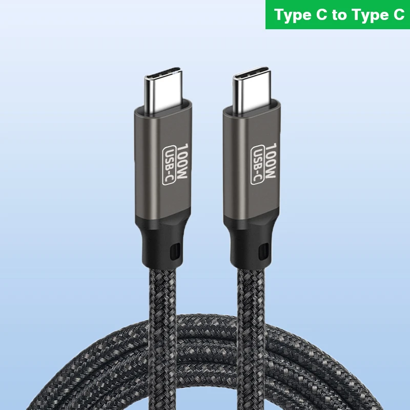 Cavo Usb C Da 240W, Cavo Usb Da Tipo C A Usb C Cavo Di Ricarica Rapida Pd Da 100W/5A Per Cavo Usbc Xiaomi Samsung Type-C 2M