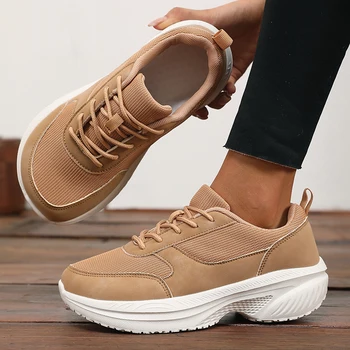 Women Thick and Low Shoe Casual Wide Foot Swelling Shoes Thumb Valgus Adjustment Soft Comfortable Diabetes Shoes Walking Shoes 1