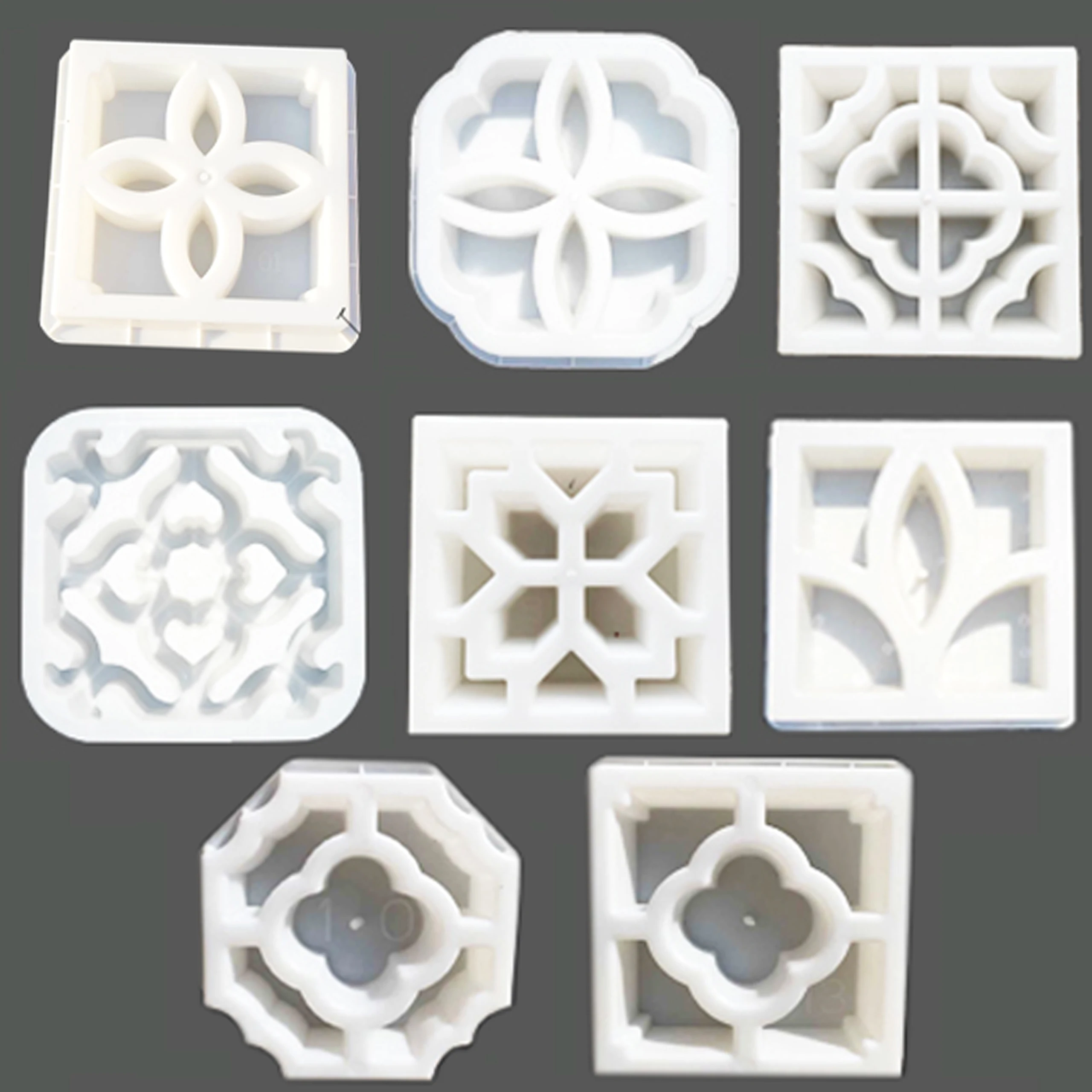 Window Pattern Mould Garden Path Wall Brick Mould 3D Carving Non-Slip Concrete Plastic Paving Mould
