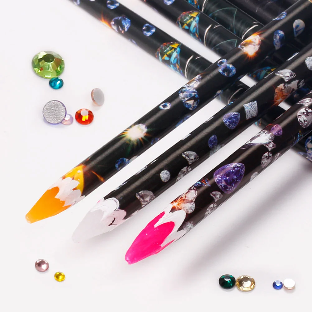 4pcs Nail Diamonds Picking Pens Manicure Rhinestone Picker Pens Manicure Tools rhinestones picker tool 5