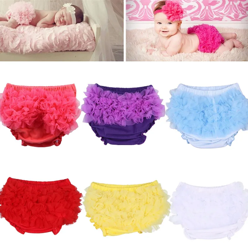 3 Size Baby Shorts Cotton Lace Bloomers Shorts Infant Lovely Toddler Ruffle  Pants Baby Girl Clothing Diaper Cover