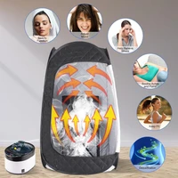 Large Size Sauna Portable Steam Sauna Personal Home Spa with 4L Large Steam Generator 16 Levels Remote Control and Chair 2